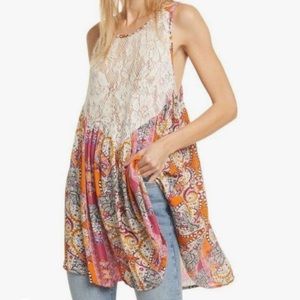 Free People Floral Combo Tunic